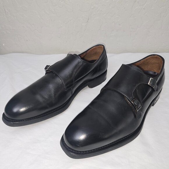 LLOYD Germany Men's Black Leather Double Monk Strap Oxfords US Size 11 - Picture 9 of 9